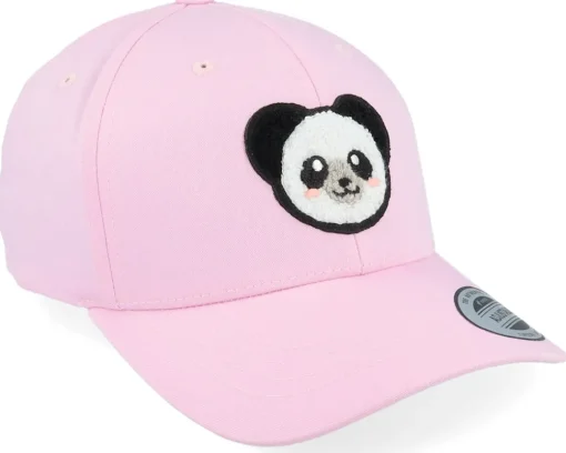 Adjustable | Kids-Kiddo Cap Kids Panda Chenille Patch Pink Adjustable -