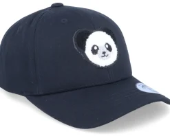 New Kiddo Cap Kids Panda Chenille Patch Black Adjustable -