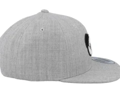 Snapback | Kids-Kiddo Cap Kids Panda Chenille Patch Heather Grey Snapback -
