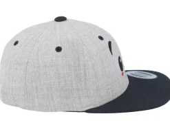 Best Kiddo Cap Kids Panda Heather Grey/Black Snapback -