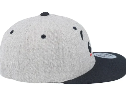 Best Kiddo Cap Kids Panda Heather Grey/Black Snapback -