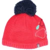 Kids-Jack Wolfskin Kids Paw Knit Cap Pink Dahlia Pom -