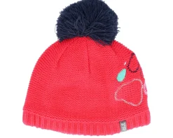 Kids-Jack Wolfskin Kids Paw Knit Cap Pink Dahlia Pom -