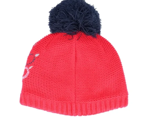 Kids-Jack Wolfskin Kids Paw Knit Cap Pink Dahlia Pom -
