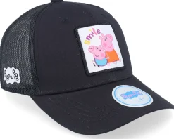 Trucker-Peppa Pig Kids Peppa And George Smile Black Trucker -