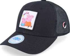 Trucker-Peppa Pig Kids Peppa And George Smile Black Trucker -