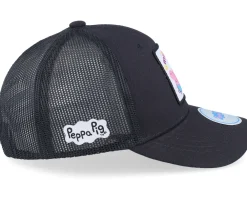 Trucker-Peppa Pig Kids Peppa And George Smile Black Trucker -