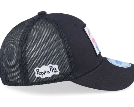 Trucker-Peppa Pig Kids Peppa And George Smile Black Trucker -