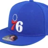 Snapback-Outerstuff Kids Philadelphia 76ers Logo Flatbrim Blue Snapback -