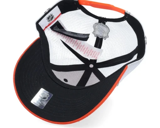 Kids-Outerstuff Kids Philadelphia Flyers Lockup Meshback Burnt /White Trucker - Orange