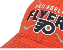 Kids-Outerstuff Kids Philadelphia Flyers Lockup Meshback Burnt /White Trucker - Orange