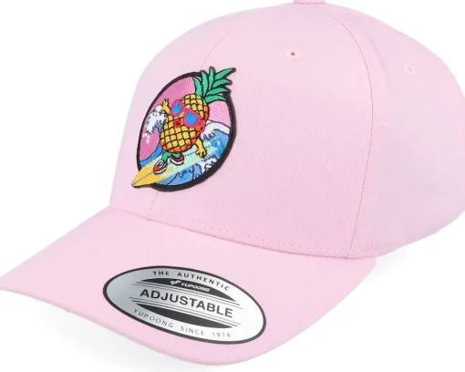 Kids-Kiddo Cap Kids Pineapple Surfer Summer Pink Adjustable -