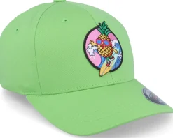 Hot Kiddo Cap Kids Pineapple Surfer Summer Green Flexfit -
