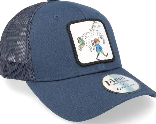 Kids-Pippi Longstocking Kids Pippi The Horse Navy Trucker - Blue