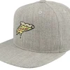 Best TMNT Kids Pizza Slice Heather Grey Snapback -