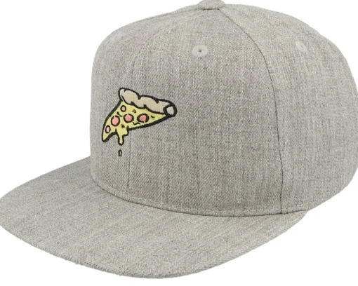 Best TMNT Kids Pizza Slice Heather Grey Snapback -