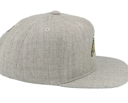 Best TMNT Kids Pizza Slice Heather Grey Snapback -