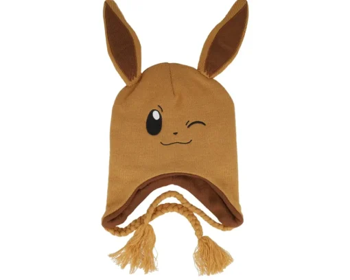 Traditional Beanies | Trapper-Difuzed Kids Pokémon Novelty Eevee Sherpa Beanie - Brown