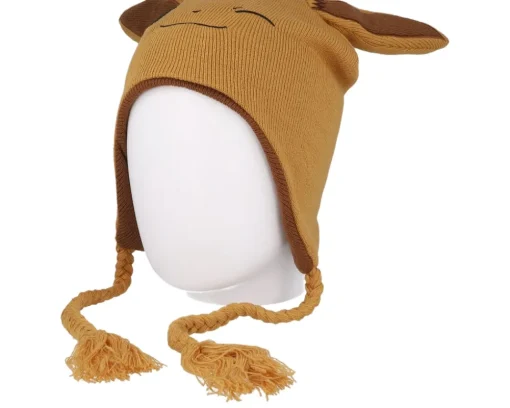 Traditional Beanies | Trapper-Difuzed Kids Pokémon Novelty Eevee Sherpa Beanie - Brown