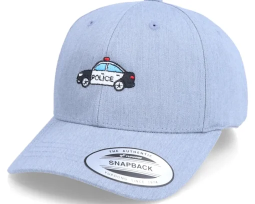 Adjustable | Kids-Kiddo Cap Kids Police Car Heather Grey Adjustable -