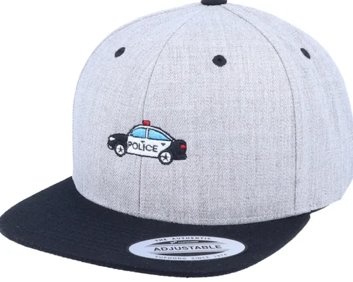 Snapback | Kids-Kiddo Cap Kids Police Car Heather Grey/Black Snapback -