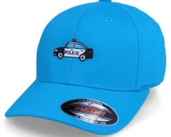 Kids-Kiddo Cap Kids Police Car Sky Blue Flexfit -