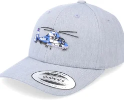 Kids-Kiddo Cap Kids Police Helicopter Heather Grey Adjustable -