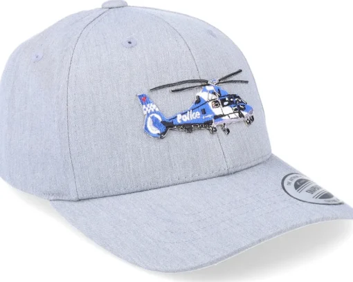 Kids-Kiddo Cap Kids Police Helicopter Heather Grey Adjustable -