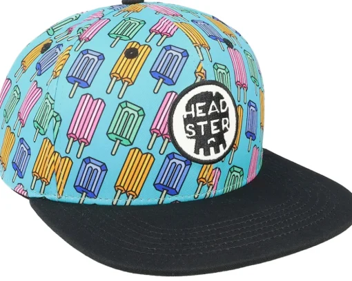 Kids-Headster Kids Pop Neon Snapback - Blue