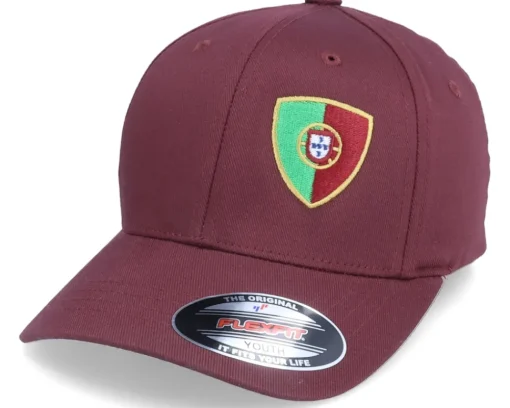 Fashion Forza Kids Portugal Flag Shield Maroon Flexfit -