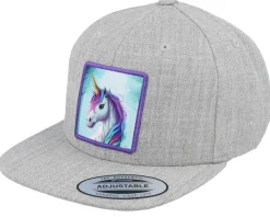Kids-Unicorns Kids Purple Unicorn Heather Snapback - Grey