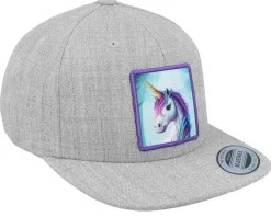 Kids-Unicorns Kids Purple Unicorn Heather Snapback - Grey