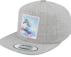 Kids-Unicorns Kids Purple Unicorn Heather Snapback - Grey