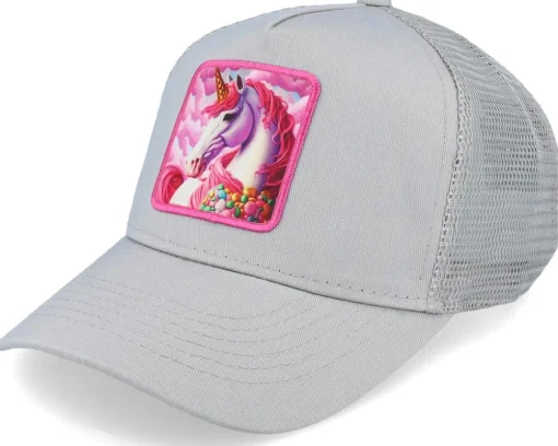Kids-Unicorns Kids Purple Unicorn Heather Snapback - Grey