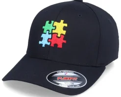 Flexfit-Kiddo Cap Kids Puzzle Pieces Black Flexfit -