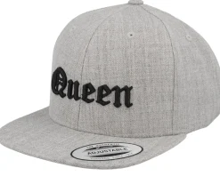 Snapback | Kids-Kiddo Cap Kids Queen Old English 3d Heather Snapback - Grey