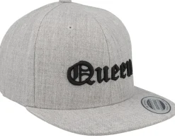Snapback | Kids-Kiddo Cap Kids Queen Old English 3d Heather Snapback - Grey