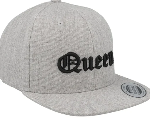 Snapback | Kids-Kiddo Cap Kids Queen Old English 3d Heather Snapback - Grey