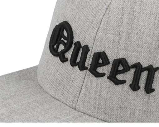 Snapback | Kids-Kiddo Cap Kids Queen Old English 3d Heather Snapback - Grey