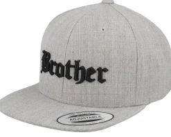 Snapback | Kids-Kiddo Cap Kids Queen Old English 3d Heather Snapback - Grey