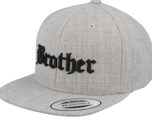 Snapback | Kids-Kiddo Cap Kids Queen Old English 3d Heather Snapback - Grey