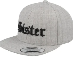 Snapback | Kids-Kiddo Cap Kids Queen Old English 3d Heather Snapback - Grey