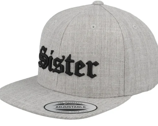 Snapback | Kids-Kiddo Cap Kids Queen Old English 3d Heather Snapback - Grey