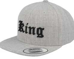 Snapback | Kids-Kiddo Cap Kids Queen Old English 3d Heather Snapback - Grey