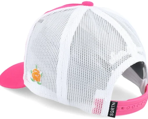 Kids-SQRTN Kids Racing Cap Hot Pink/White A-Frame Trucker -