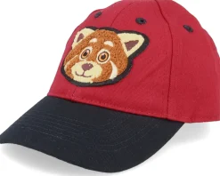 Kids-Kiddo Cap Kids Red Panda Chenille Patch Red/Black Adjustable -