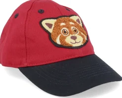Kids-Kiddo Cap Kids Red Panda Chenille Patch Red/Black Adjustable -