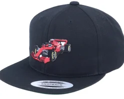 Discount Kiddo Cap Kids Red Racing Car Black Snapback -