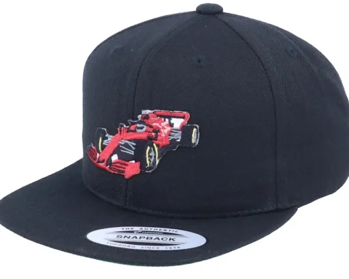 Discount Kiddo Cap Kids Red Racing Car Black Snapback -