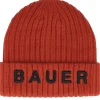 Online Bauer Kids Ribbed Toque Fire Red Cuff -